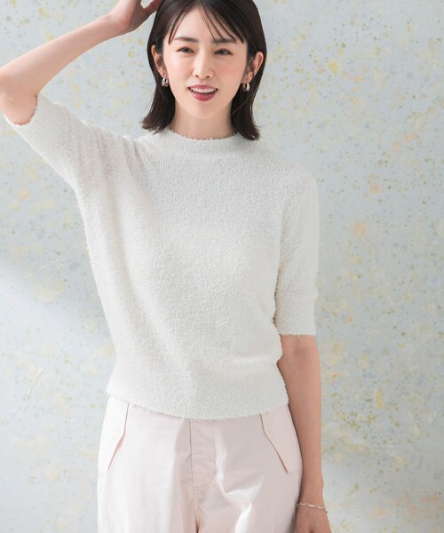 URBAN RESEARCH ROSSO（アーバンリサーチロッソ）の「コットンシャギーハイネックプルオーバー（ニット/セーター・レディース・WHITE/ORANGE/BLUE・FREE）」の9枚目の写真