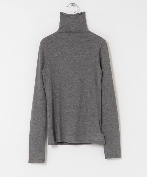 URBAN RESEARCH（アーバンリサーチ）の「カシミヤシルクタートルカットソー（Tシャツ/カットソー・レディース・BLACK/BORDER/BORDEAUX/OFF LAME・Free）」の20枚目の写真