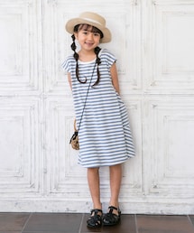 URBAN RESEARCH DOORS（アーバンリサーチドアーズ）の「ボーダーフレアワンピース(KIDS)（ワンピース）」