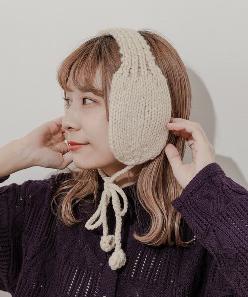 SMELLY（スメリー）の「ニットイヤーマフ（イヤーマフ・レディース・GRY/IVO/MOC・-）」の6枚目の写真