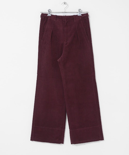 THE GOODLAND MARKET（ザグッドランドマーケット）の「cwtch　CORDUROY WIDE PANTS（その他パンツ・レディース・IVORY/NAVY/BORDEAUX・1/2）」の3枚目の写真