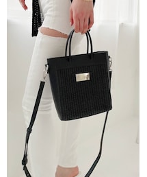 GYDA | MIXマテリアル2WAYミニバッグ(ハンドバッグ)