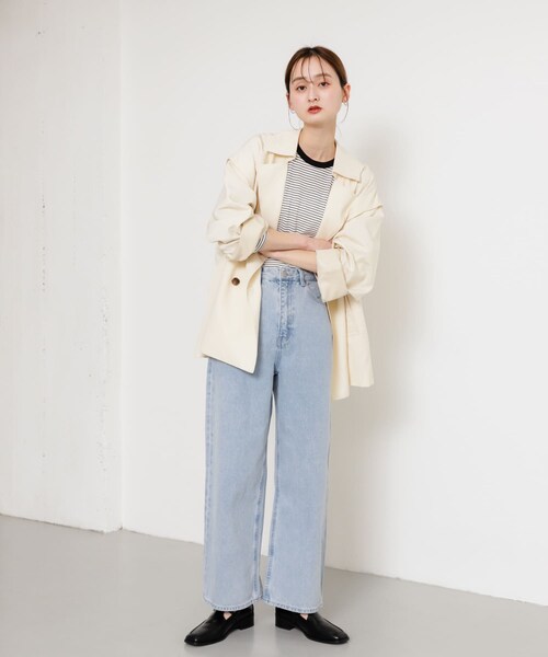 SENSE OF PLACE by URBAN RESEARCH（センスオブプレイスバイアーバンリサーチ）の「2WAYショートトレンチコート（ステンカラーコート・レディース・IVORY/BEIGE・one）」の10枚目の写真