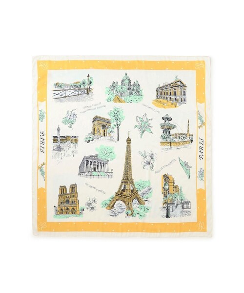 ROPE' PICNIC（ロペピクニック）の「シティーパターンスカーフ 90cm（バンダナ/スカーフ・レディース・ベージュ/サックス/オレンジ系・F）」の10枚目の写真