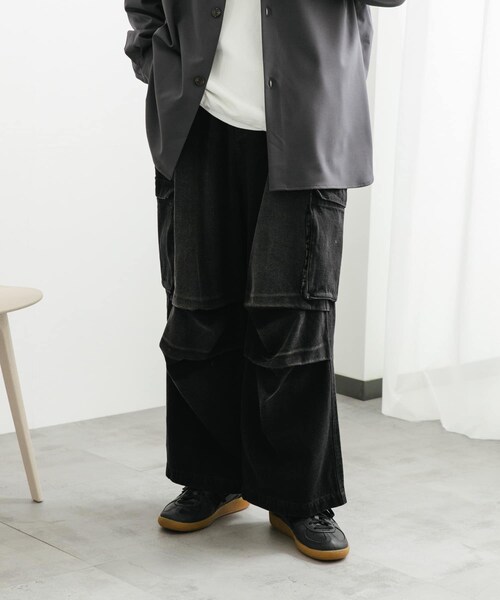 SENSE OF PLACE by URBAN RESEARCH（センスオブプレイスバイアーバンリサーチ）の「デニムカーゴパンツ（デニムパンツ・メンズ・BLUE/BLACK・M/L）」の7枚目の写真
