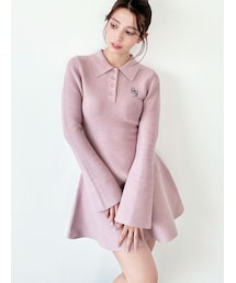 RESEXXY | ニットポロワンピース(ワンピース)