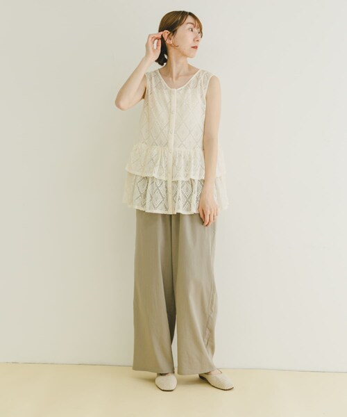 ITEMS URBANRESEARCH(アイテムズ アーバンリサーチ)の「シアースパンコールペプラムトップス(その他トップス・レディース・L.BEG/BLK・FREE)」の18枚目の写真