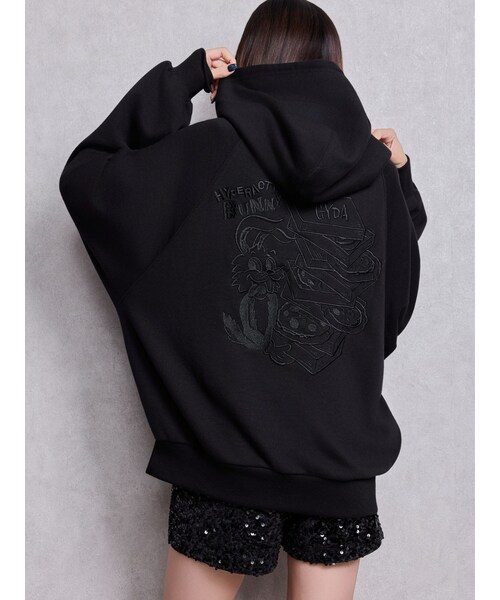 GYDA（ジェイダ）の「HYPERACTIVE BUNNYスウェットパーカー（パーカー・レディース・オフホワイト/グレー/ブラック/オレンジ/その他3/ミックス・F）」の15枚目の写真