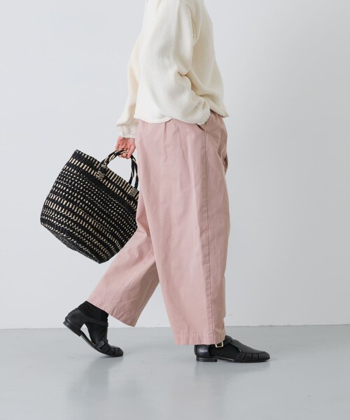 かぐれ（カグレ）の「コットンテーパードイージーパンツ（その他パンツ・レディース・OFF/PINK/BLUE・Free）」の8枚目の写真