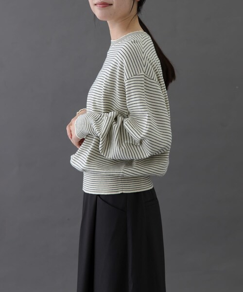 URBAN RESEARCH DOORS(アーバンリサーチドアーズ)の「FORK&SPOON ボーダークルーネックニット(ニット/セーター・レディース・IVOxNVY/GRYxNVY/BRNxBLU・1)」の6枚目の写真