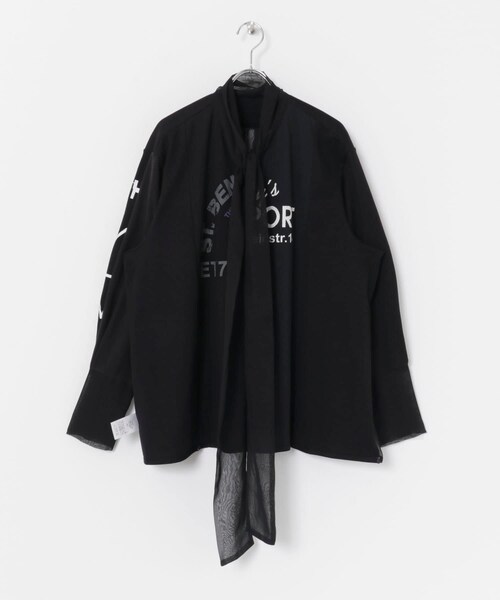 THE GOODLAND MARKET（ザグッドランドマーケット）の「SREU　リバーシブルタイカラーブラウス（シャツ/ブラウス・レディース・BLACK2/WHITE/BLACK・M）」の3枚目の写真