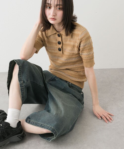 SENSE OF PLACE by URBAN RESEARCH（センスオブプレイスバイアーバンリサーチ）の「ニーレングスデニム（デニムパンツ・レディース・D.INDIGO/L.INDIGO・S/M）」の22枚目の写真