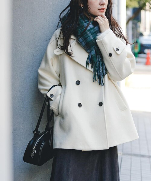 URBAN RESEARCH（アーバンリサーチ）の「スーパー100メルトンPコート（その他アウター・レディース・OFF/D.NAVY/CHARCOAL・FREE）」の5枚目の写真