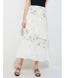 MERCURYDUO | プリントパッチワークエスカルゴスカート(スカート)