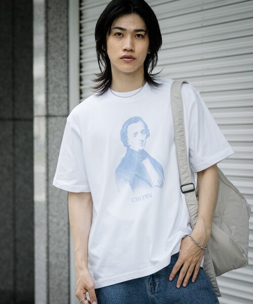 SENSE OF PLACE by URBAN RESEARCH（センスオブプレイスバイアーバンリサーチ）の「ヴィンテージライクTシャツ(ショパン)（Tシャツ/カットソー・メンズ・WHITE/MINT・M/L）」の9枚目の写真