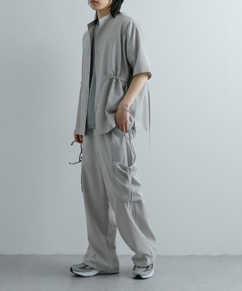 SENSE OF PLACE by URBAN RESEARCH（センスオブプレイスバイアーバンリサーチ）の「『セットアップ対応』 リネンライクサイドポケットワイドパンツ（その他パンツ・メンズ・GREIGE/BLUE・M/L）」の21枚目の写真