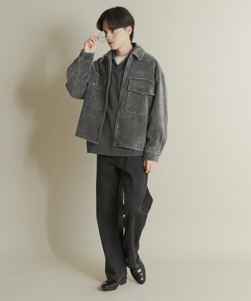 SENSE OF PLACE by URBAN RESEARCH(センスオブプレイスバイアーバンリサーチ)の「ヴィンテージツイルZIPブルゾン(ブルゾン・メンズ・BLACK/BROWN/PURPLE・M/L)」の10枚目の写真
