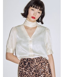 jouetie | BIGリボンタイハーフスリーブブラウス(シャツ/ブラウス)