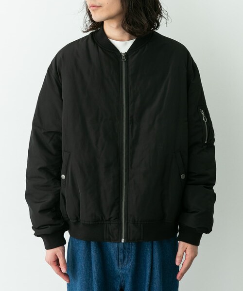 URBAN RESEARCH Sonny Label（アーバンリサーチサニーレーベル）の「FELLEX中綿MA-1ブルゾン（MA-1・メンズ・ブラック/カーキ・M/L/XL）」の11枚目の写真