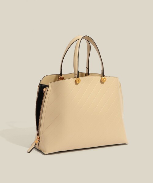 ROPE'（ロペ）の「【E'POR】【数量限定】Y BAG Medium Emboss（トートバッグ・レディース・ブラック/ベージュ・F）」の2枚目の写真