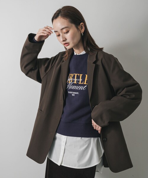 SENSE OF PLACE by URBAN RESEARCH(センスオブプレイスバイアーバンリサーチ)の「グラフィックルーズスウェット(スウェット・レディース・L.GRAY/OATMEAL/NAVY/PINK・One)」の6枚目の写真