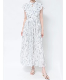 MERCURYDUO | 花柄プリーツティアードワンピース(ワンピース)