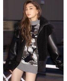 GYDA | BIGカラーワイドリブB-3ジャケット(ブルゾン)