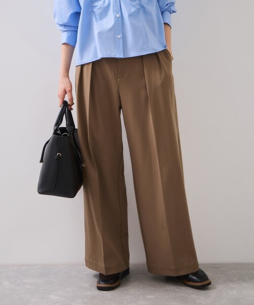 VIS（ビス）の「Hot Beautyツータックワイドパンツ/イージーケア（その他パンツ・レディース・ブラック/グレー系/キャメル・L/M/S/SS）」の15枚目の写真