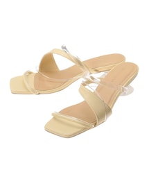 MERCURYDUO | クリアローヒールミュールサンダル(サンダル)