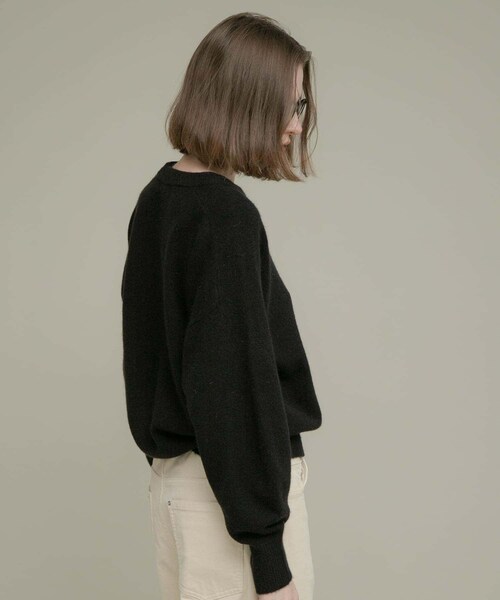 URBAN RESEARCH Sonny Label（アーバンリサーチサニーレーベル）の「フラッフィータッチクルーネックニットプルオーバー（ニット/セーター・レディース・杢グレー/ミント/ブラック・FREE）」の9枚目の写真