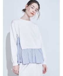 ELENDEEK | HEM FLARE DOCKING KT(ニット/セーター)