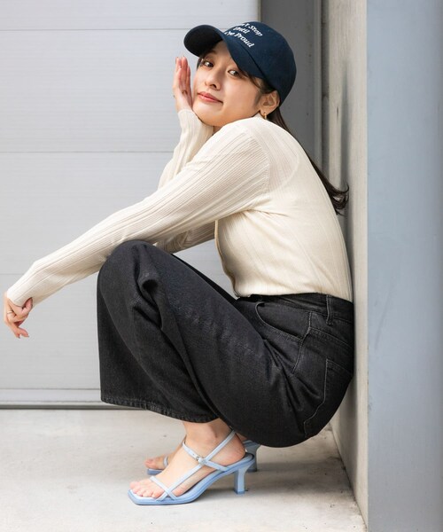 SENSE OF PLACE by URBAN RESEARCH（センスオブプレイスバイアーバンリサーチ）の「ランダムリブニットカーディガン（カーディガン/ボレロ・レディース・IVORY/BLACK/PINK・one）」の12枚目の写真