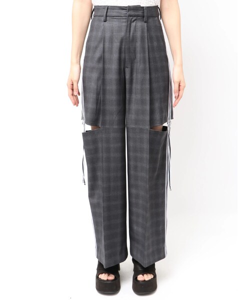 EMODA（エモダ）の「ダブルラインルーズパンツ（その他パンツ・レディース・グレー/ベージュ・S/M）」の2枚目の写真