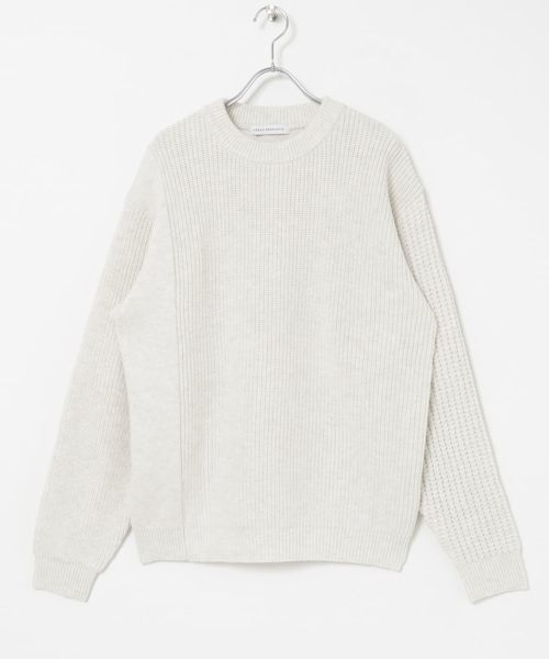 URBAN RESEARCH(アーバンリサーチ)の「クレイジーパターンニット(ニット/セーター・メンズ・CHARCOAL/OFF/NAVY・M/L)」の1枚目の写真