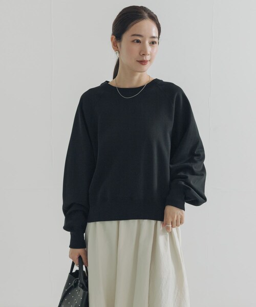 URBAN RESEARCH（アーバンリサーチ）の「スーピマコットンラグランスウェット（スウェット・レディース・CHERRY RED/NAVY/BLACK・Free）」の5枚目の写真