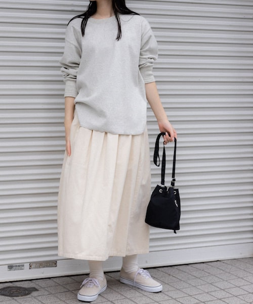 URBAN RESEARCH DOORS（アーバンリサーチドアーズ）の「FORK&SPOON　ヘビーフライスクルーネックプルオーバー（Tシャツ/カットソー・レディース・KHAKI/OATMEAL/TOP CCL・1）」の19枚目の写真