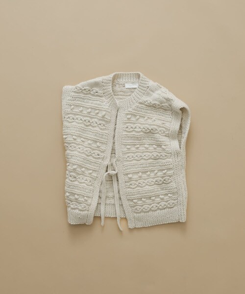 かぐれ（カグレ）の「ネパールハンドニットベスト（ベスト・レディース・IVORY・FREE）」の2枚目の写真