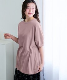 nissen | ＜大きいサイズ＞【汗染みしにくい】ランタンスリーブチュニック(チュニック)