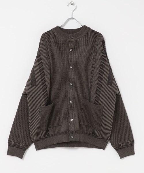 URBAN RESEARCH DOORS（アーバンリサーチドアーズ）の「YASHIKI　SHINRYO CARDIGAN（カーディガン/ボレロ・メンズ・BLACK/MIX GRAY/GREIGE・1/2）」の18枚目の写真