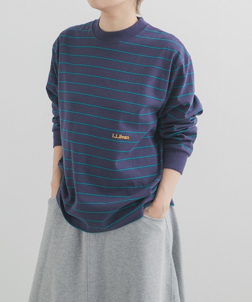 URBAN RESEARCH DOORS（アーバンリサーチドアーズ）の「L.L.Bean JAPAN EDITION　LONGSLEEVESTRIPEDT-SHIRTS（Tシャツ/カットソー・レディース・OFF/GREEN/BIRCH/YEL/NAVY/TEAL/GREY/RED・M）」の5枚目の写真