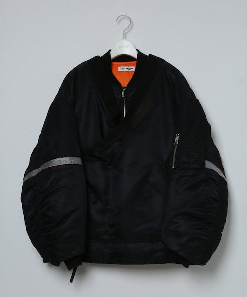 ADAM ET ROPE'（アダムエロペ）の「MENS【TTT_MSW】KIMONO MA-1（MA-1・メンズ・ブラック・L/M）」の2枚目の写真