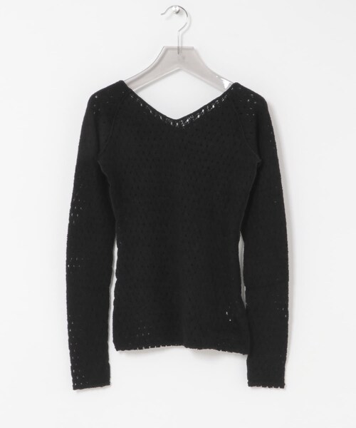 URBAN RESEARCH（アーバンリサーチ）の「CURRENTAGE　Vネックプルオーバー（ニット/セーター・レディース・WHITE/BLACK・Free）」の6枚目の写真