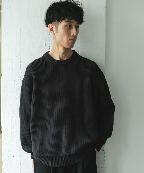 URBAN RESEARCH DOORS（アーバンリサーチドアーズ）の「畦ニット クルーネックプルオーバー（ニット/セーター・メンズ・RED/GRAY/BLUEGREEN/CHARCOAL・M/L）」の20枚目の写真