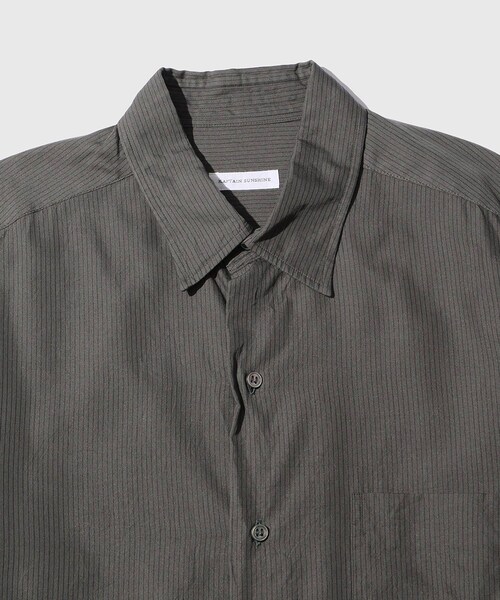 ADAM ET ROPE'(アダムエロペ)の「【KAPTAIN SUNSHINE/キャプテンサンシャイン】Regular Collar Shirt STRIPE(シャツ/ブラウス・メンズ・スミクロ/ダークブラウン・2/3/4)」の8枚目の写真