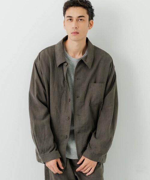 URBAN RESEARCH（アーバンリサーチ）の「『別注』LE VETEMENT ATLANTIQUE×UR　ワークジャケット（カバーオール・メンズ・BLACK/CHARCOAL・M/L）」の21枚目の写真