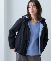 nissen | 蓄熱サーモプラスショートコート(配色裏地)【防風・はっ水・帯電防止・花粉がつきにくい・マシンウォッシャブル】<大きいサイズ有>(ジャケット/アウター)