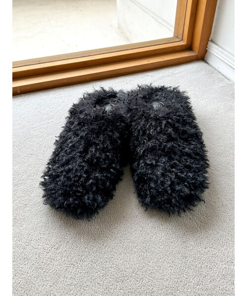 Ungrid（アングリッド）の「ボアフラットシューズ（その他シューズ・レディース・アイボリー/ブラック・S/M/L）」の4枚目の写真