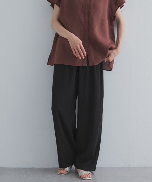 URBAN RESEARCH DOORS(アーバンリサーチドアーズ)の「『接触冷感/UVカット/吸水速乾/マシンウォッシャブル』ドライタッチリラックスパンツ(その他パンツ・レディース・BLACK/MOCHA/NAVY・S/M)」の7枚目の写真