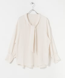 ヴィンテージジョーゼットボータイブラウス