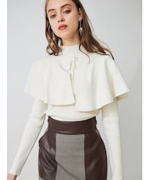 MERCURYDUO | ケープ付きタートルニット(ニット/セーター)